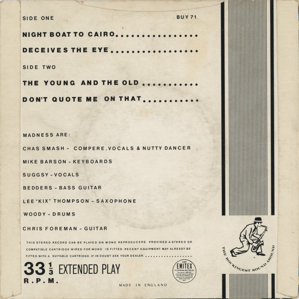 Work Rest & Play EP, UK, 1980 – Madnessography